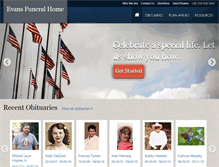 Tablet Screenshot of evansfuneralhomeal.com